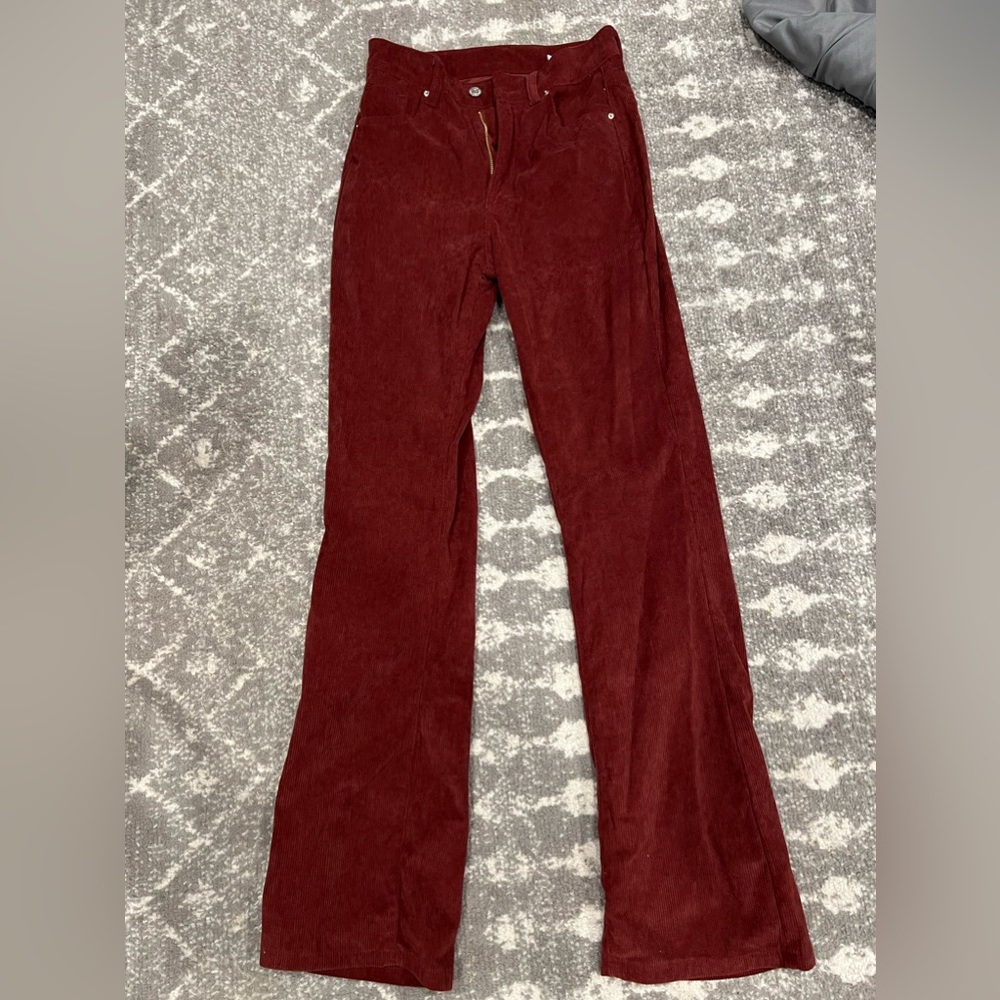 Maroon Corduroy Skinny Shein Jeans Size 4